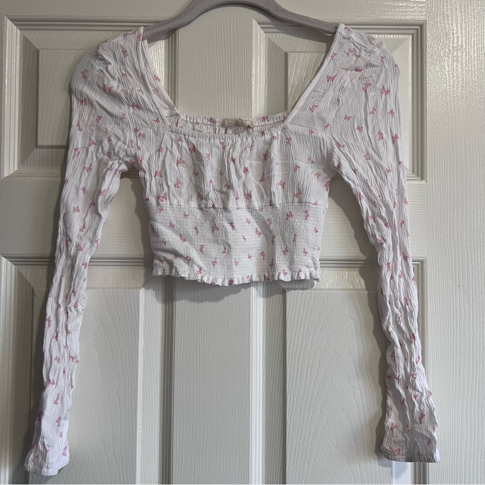 Pacsun Butterfly Crop Top
